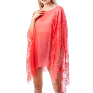 Coral / 30% Cotton 70% Polyester / Lace Hem Cover